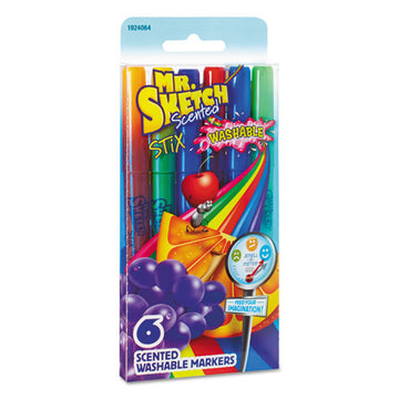 Mr. Sketch® Washable Markers, Broad Chisel Tip, Assorted Colors, 14-set freeshipping - TVN Wholesale